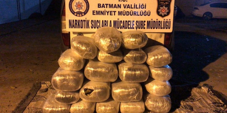 Batman'da 135 kilo esrar ele geçirildi