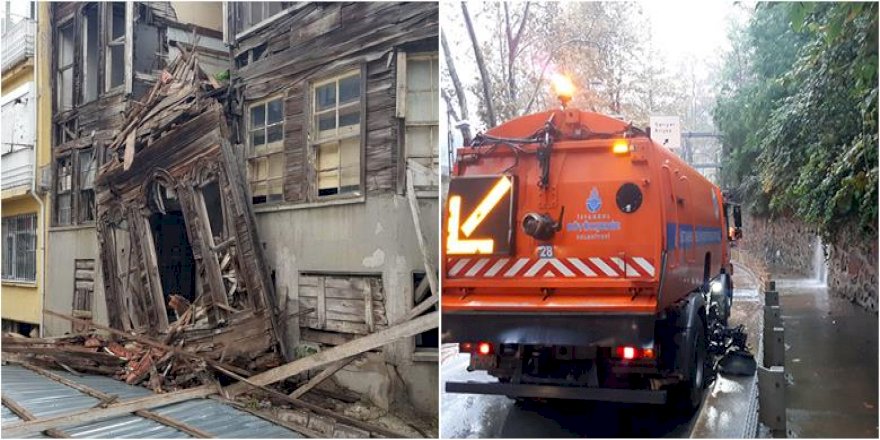 İSTANBUL'DA SU BASKINI VE GÖLLENMELERE MÜDAHALE EDİLDİ