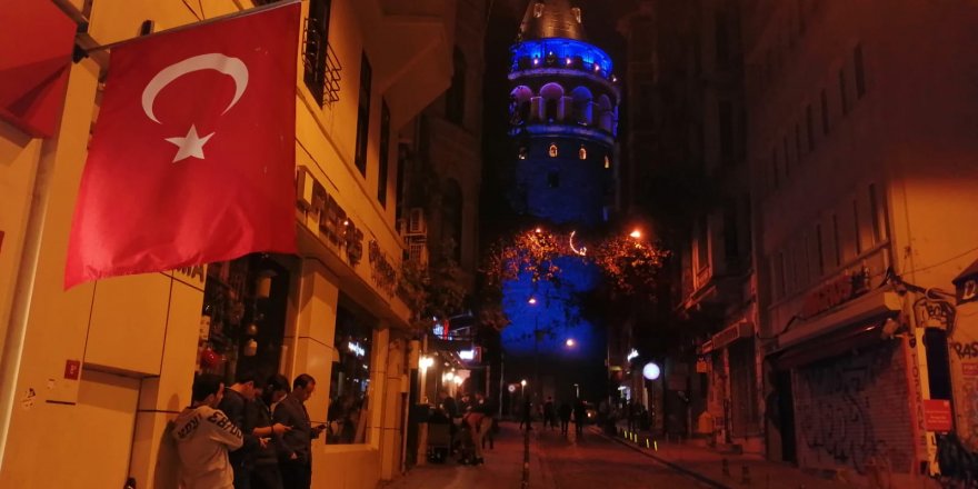 GALATA KULESİ, DÜNYA DİYABET GÜNÜ'NDE MAVİYE BÜRÜNDÜ