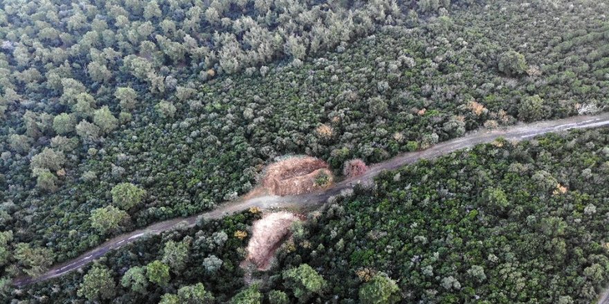 Büyükada’da Kazılan Dev Çukurlar Havadan Görüntülendi