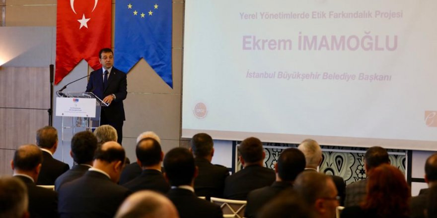 İMAMOĞLU “YEREL YÖNETİMLERDE ETİK FARKINDALIK PROJESİ ÇALIŞTAYI”NDA KONUŞTU