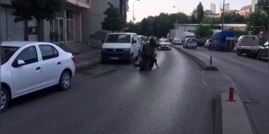 İstanbul’da Motosikletli Magandaların Tek Teker Kazaları Kamerada