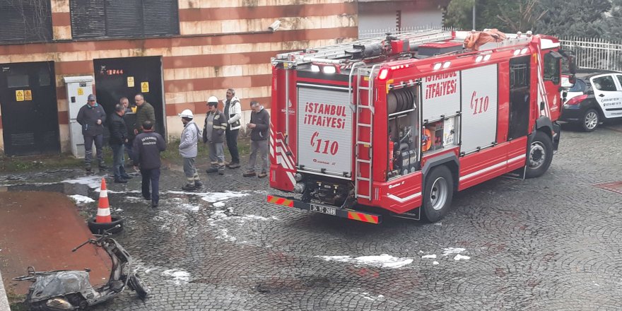 BEYKOZ'DA OTOPARKTA YANGIN, ÜST KATLARDA MAHSUR KALANLAR KURTARILDI