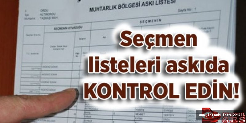 Seçmen listeleri askıya çıktı