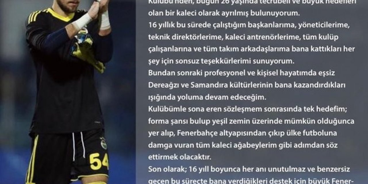 Erten Ersu, Fenerbahçe’den Ayrıldı