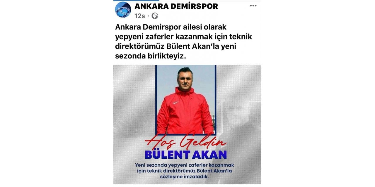 Ankara Demirspor’da Bülent Akan Dönemi