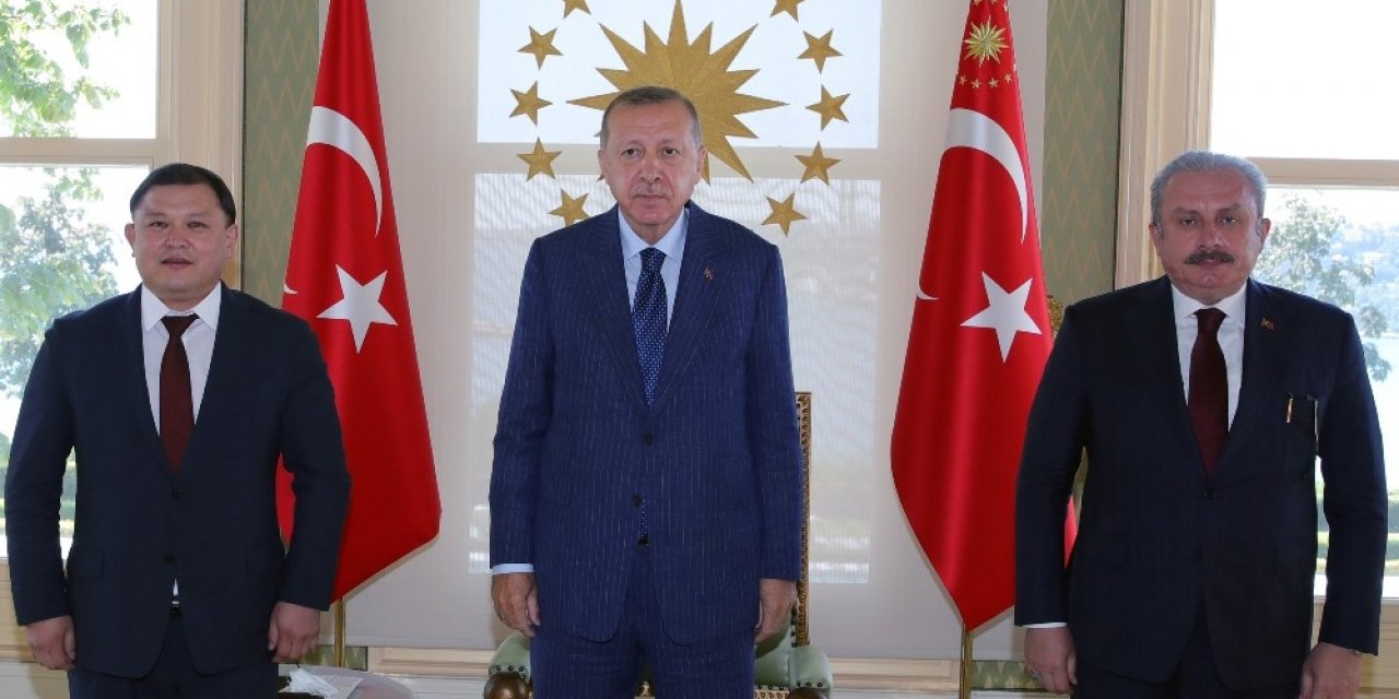 Cumhurbaşkanı Erdoğan, Kırgızistan Meclis Başkanı Dastanbek Cumabekov’u Kabul Etti