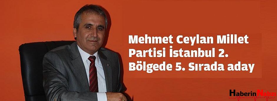 Mehmet Ceylan Millet Partisi İstanbul 2. Bölgede 5. Sırada aday