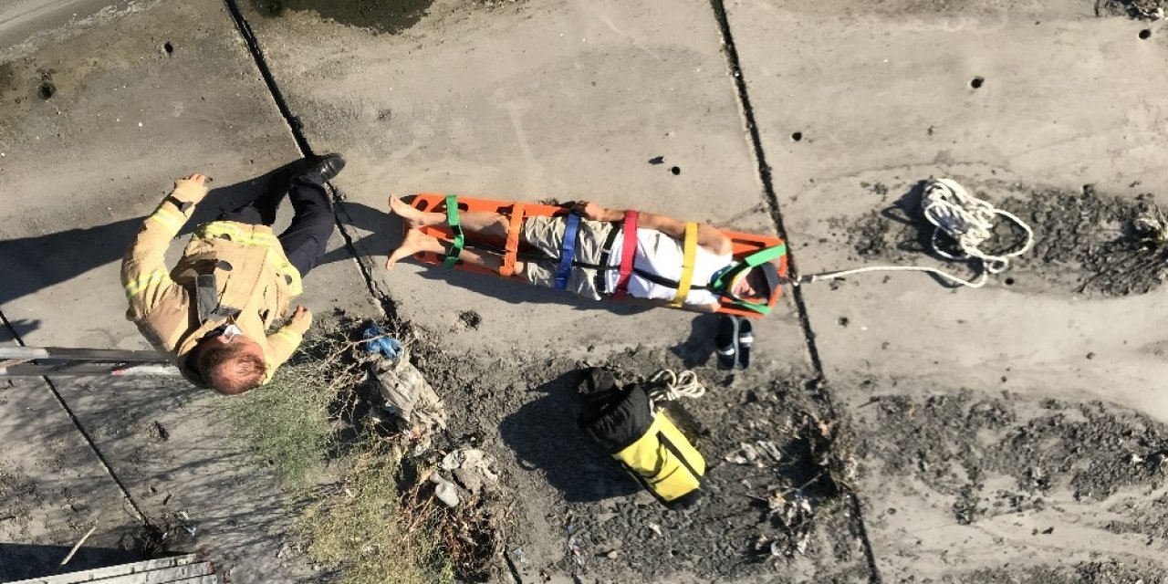 Bakırköy’de Yaşlı Adam Ceviz Ağacından Dere Yatağına Düştü