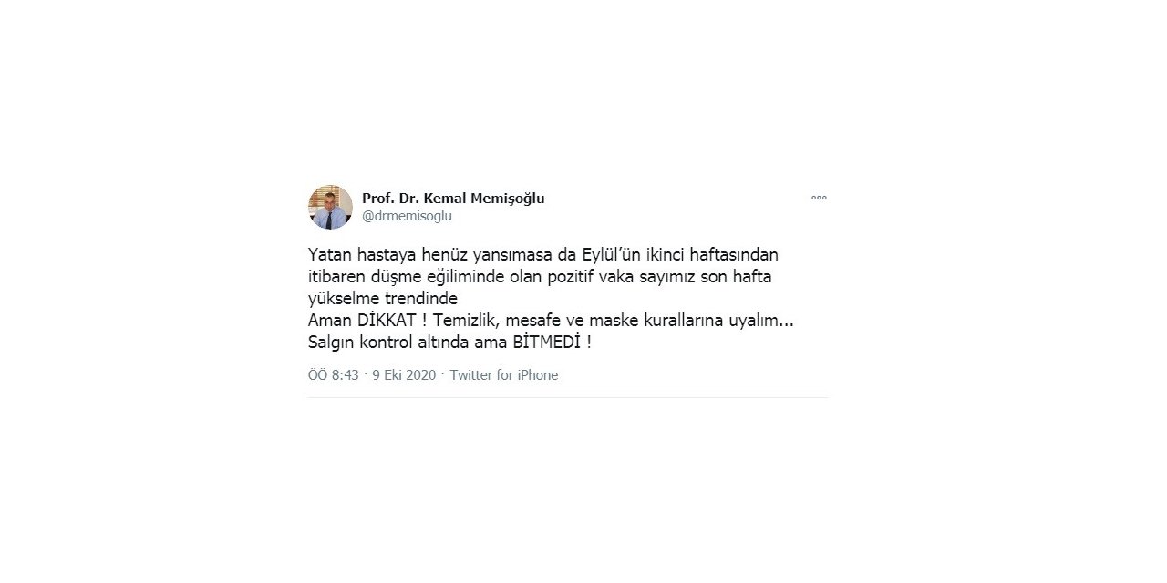 İstanbul İl Sağlık Müdürü Uyardı: “pozitif Hasta Sayımız Yükselme Trendinde”