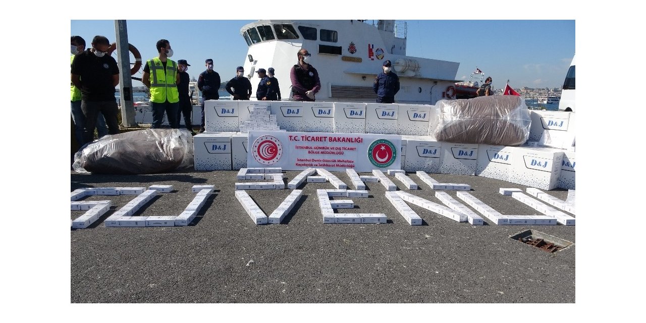 İstanbul Boğazı’nda Gemide Kaçak Sigara Ve Tütün Ele Geçirildi