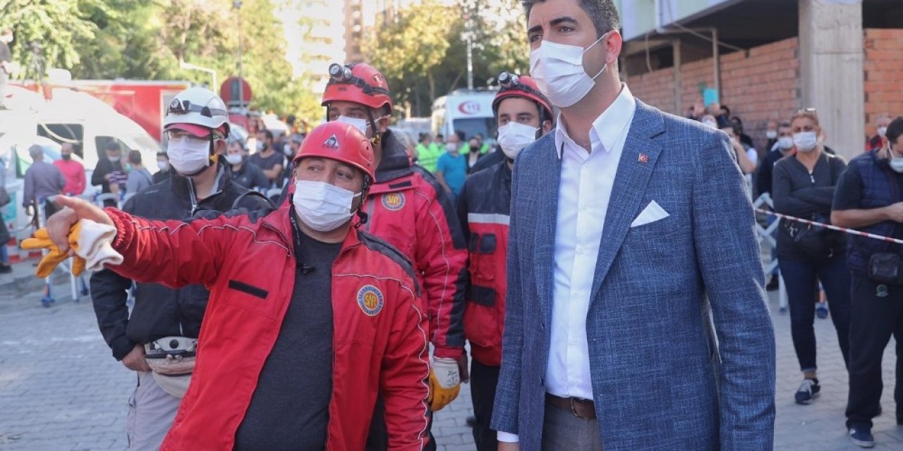 Başkan Yüksel, İzmir’de Deprem Bölgesinde