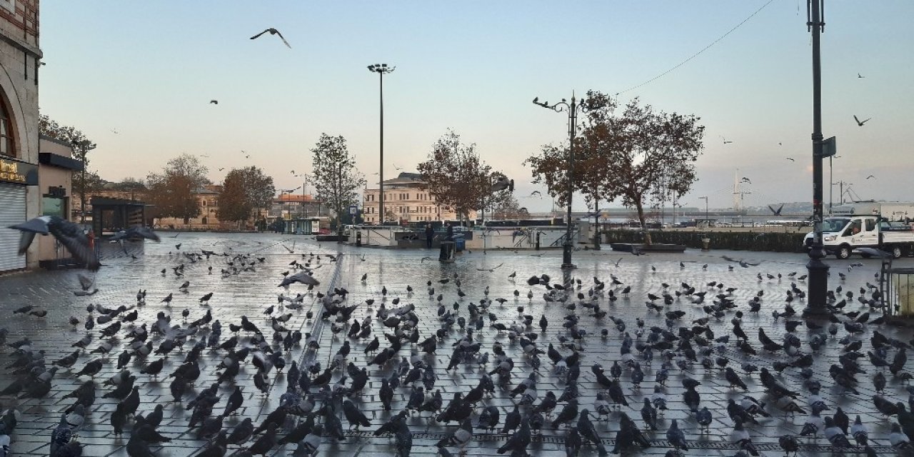 Eminönü Meydanı Kuşlara Kaldı