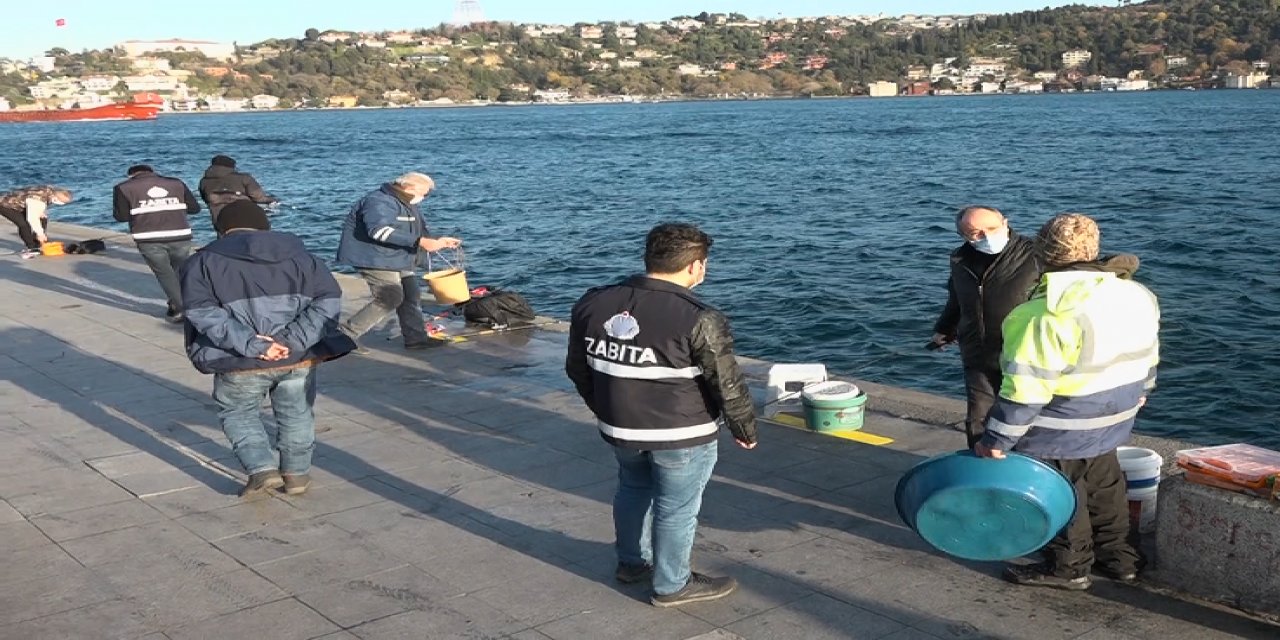 BEŞİKTAŞ BELEDİYESİ OLTA BALIKÇILIĞI YAPAN KOMŞULARINI DENETLEDİ