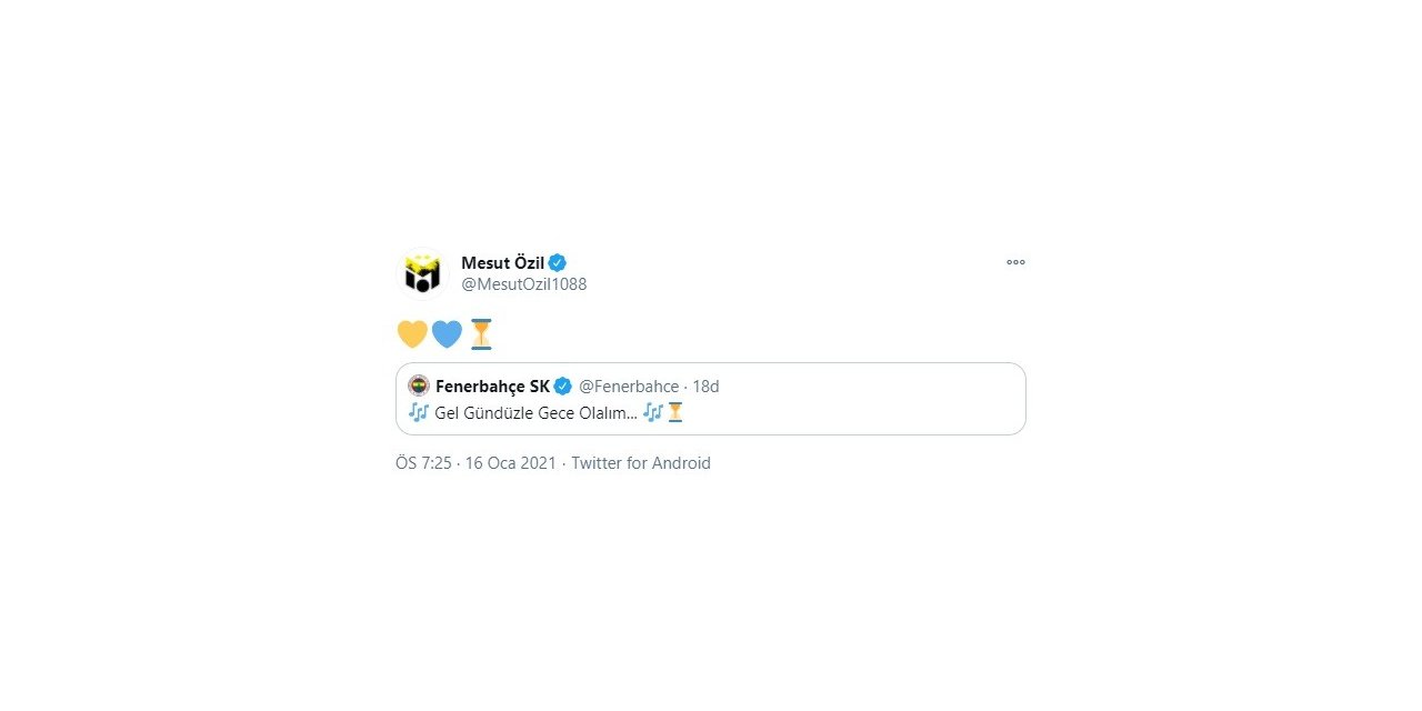 Mesut Özil’den Fenerbahçe Paylaşımı