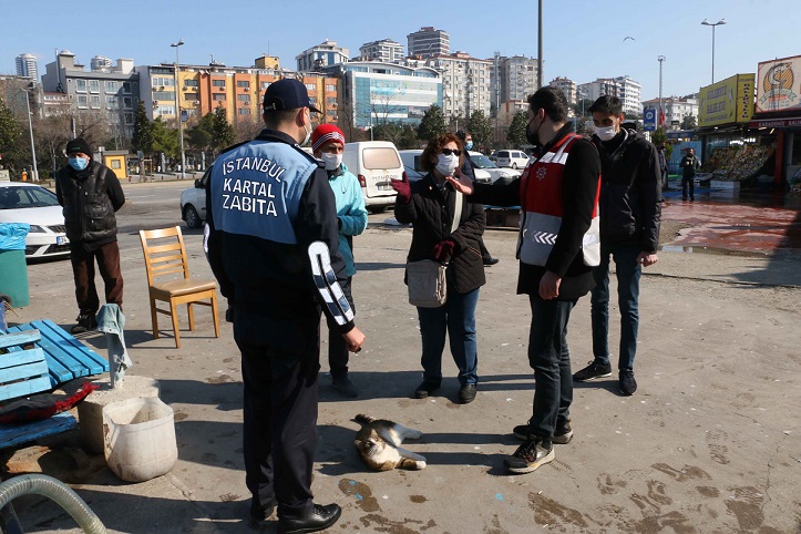 Kartal’da Covid-19 Kısıtlamalarına Sıkı Denetim