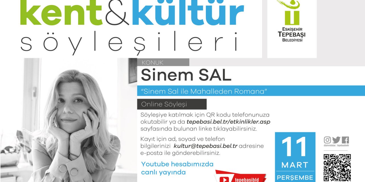 TEPEBAŞI'NDA KENT VE KÜLTÜR SÖYLEŞİLERİŞAİR SİNEM SAL İLE DEVAM EDİYOR