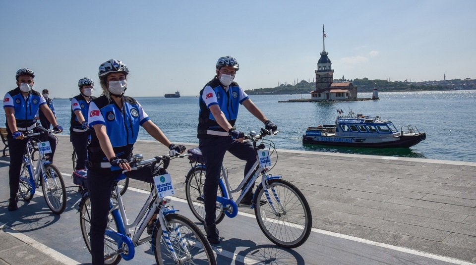 İSTANBUL'DA BİSİKLETLİ ZABITALARDAN İLK DEVRİYE