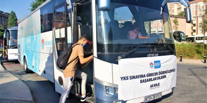 MALTEPE BELEDİYESİ, ÜNİVERSİTE ADAYLARINI SINAVA TAŞIDI