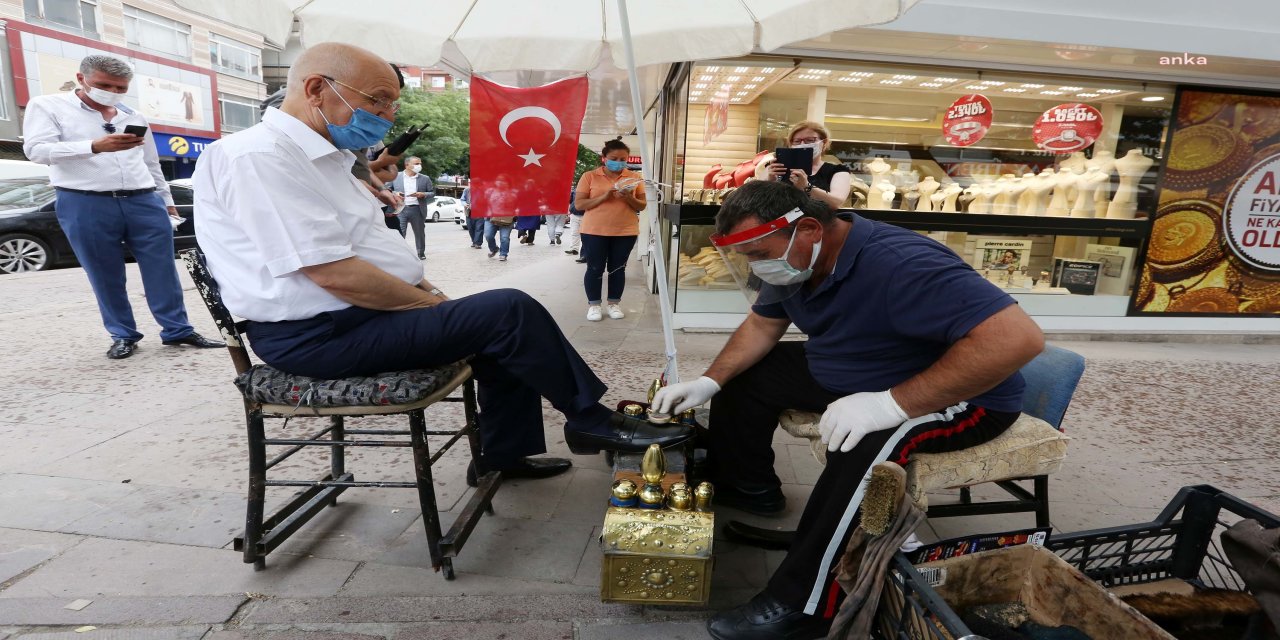 YENİMAHALLE BELEDİYE BAŞKANI YAŞAR, YENİDEN KEPENK AÇAN ESNAFI ZİYARET ETTİ