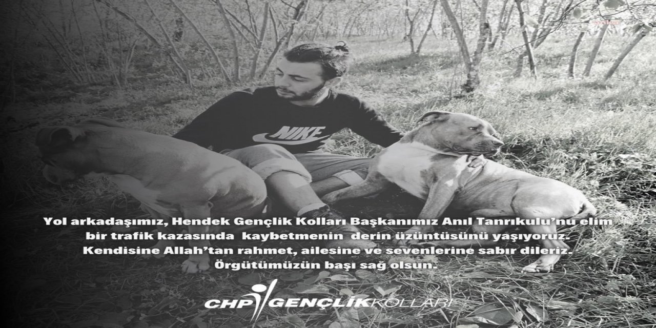 CHP HENDEK GENÇLİK KOLLARI BAŞKANI ANIL TANRIKULU, TRAFİK KAZASINDA HAYATINI KAYBETTİ