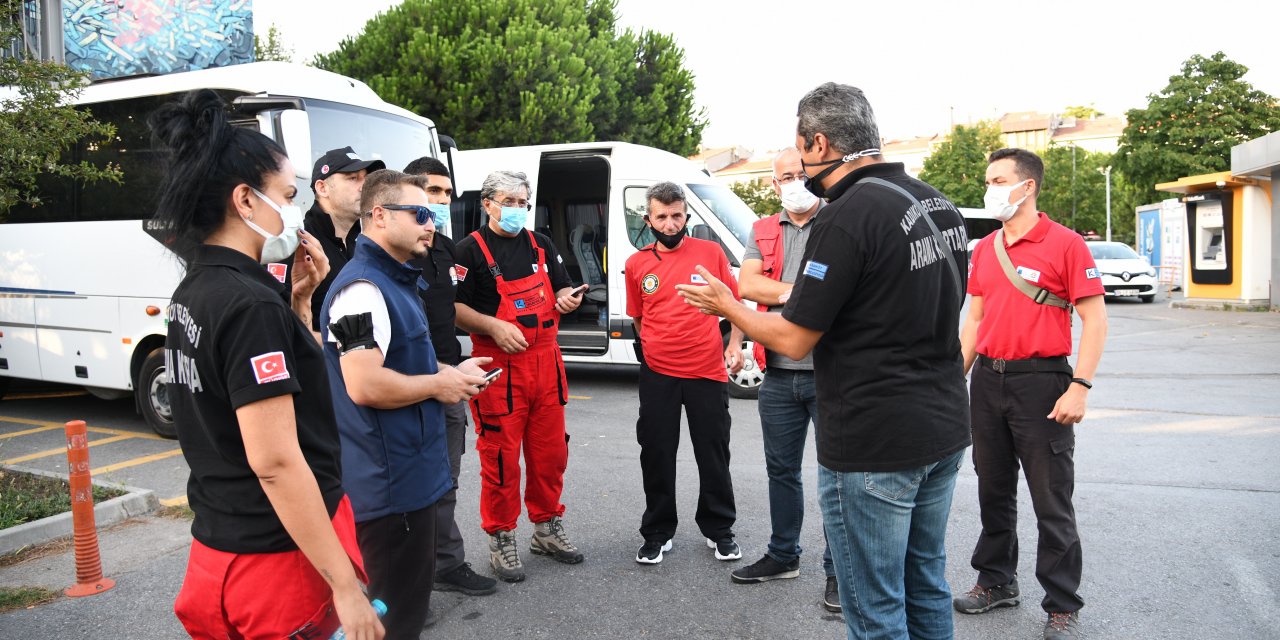 KADIKÖY YANGIN BÖLGELERİNE ÜÇÜNCÜ EKİBİNİ UĞURLADI