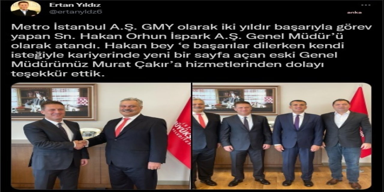 İSPARK GENEL MÜDÜRLÜĞÜ'NE HAKAN ORHUN GETİRİLDİ