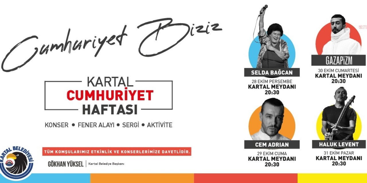 KARTAL’DA CUMHURİYET BAYRAMI COŞKUSU 4 GÜN 4 GECE SÜRECEK