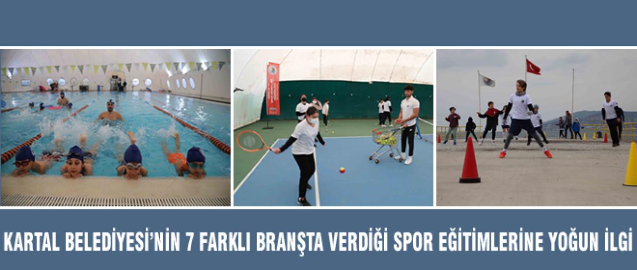 KARTAL BELEDİYESİ’NİN 7 FARKLI BRANŞTA VERDİĞİ SPOR EĞİTİMLERİNE YOĞUN İLGİ