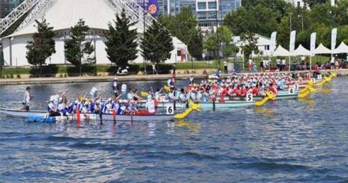 Sütlüce Sahili'nde Dragon boat yarışması