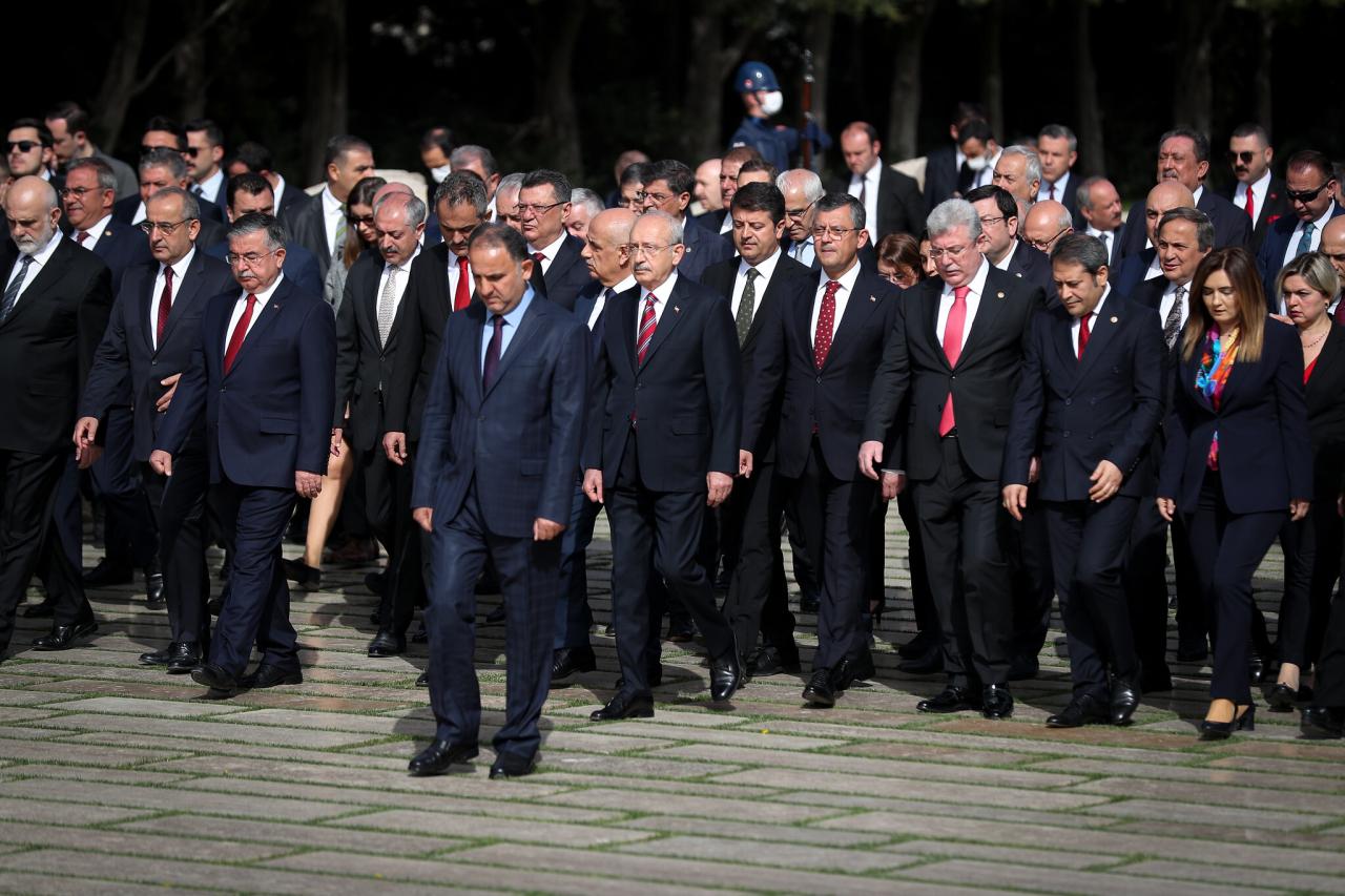 CHP Lideri Kılıçdaroğlu, Anıtkabir'deki Resmi Törene Katıldı