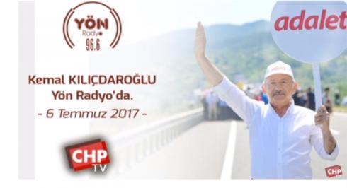 Kılıçdaroğlu, Yön Radyo'da