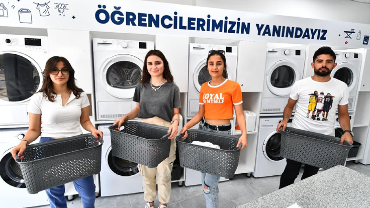 Büyükşehir'den üniversite öğrencilerine ücretsiz çamaşırhane hizmeti