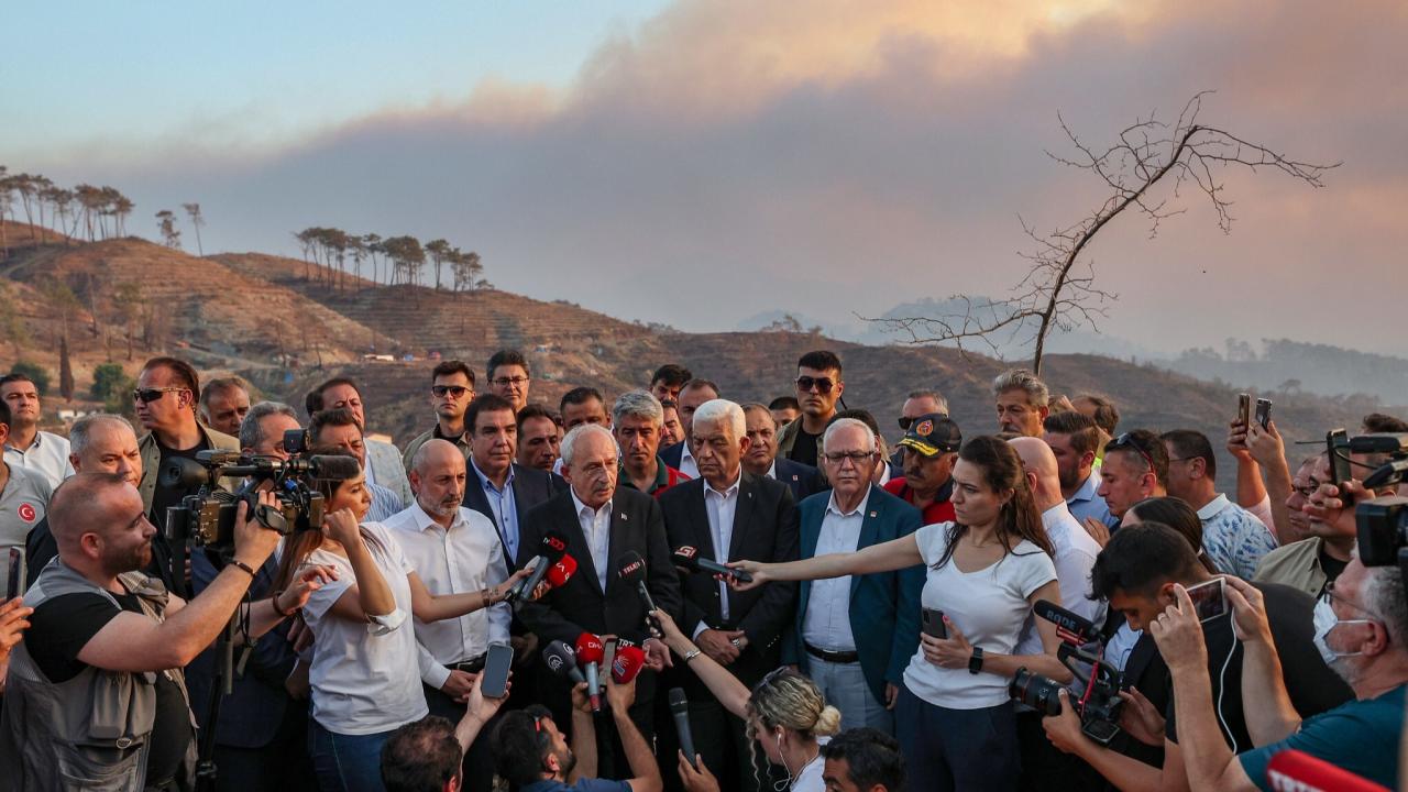 CHP Genel Başkanı Kemal Kılıçdaroğlu, Yangın Bölgesi Marmaris’te