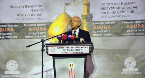 CHP GENEL BAŞKANI KEMAL KILIÇDAROĞLU’NUN, “EVRENSEL AŞURA MATEM MERASİMİ“NDE YAPTIĞI KONUŞMA (30 EYLÜL 2017)