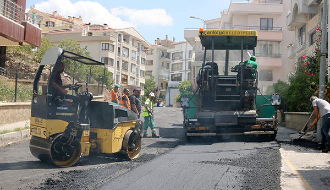 Çankaya'da Asfalt Çalışmaları Hız Kesmiyor