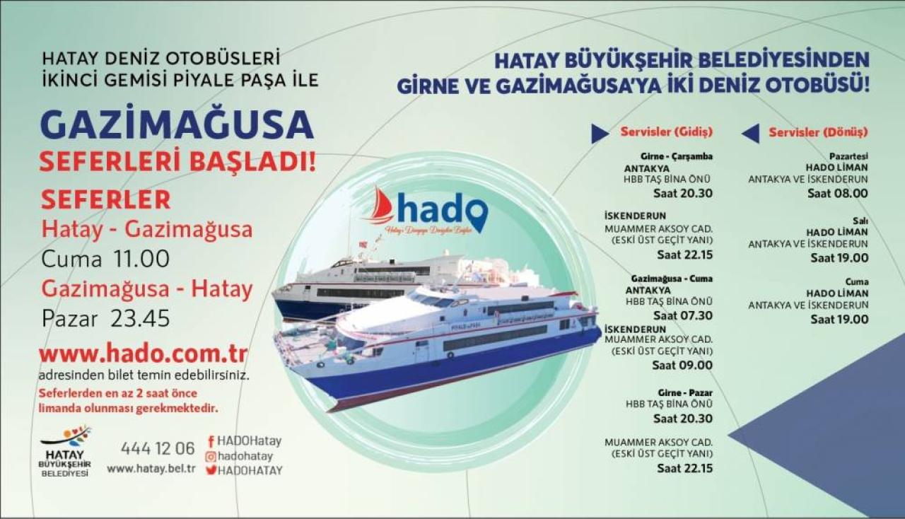 HADO, GAZİMAĞUSA YOLCULUĞUNA 5 AĞUSTOS’TA BAŞLIYOR