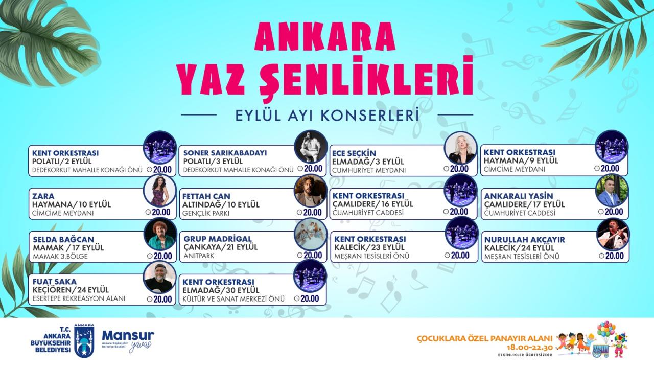 ‘ANKARA YAZ ŞENLİKLERİ’ EYLÜL AYINDA DA TAM GAZ