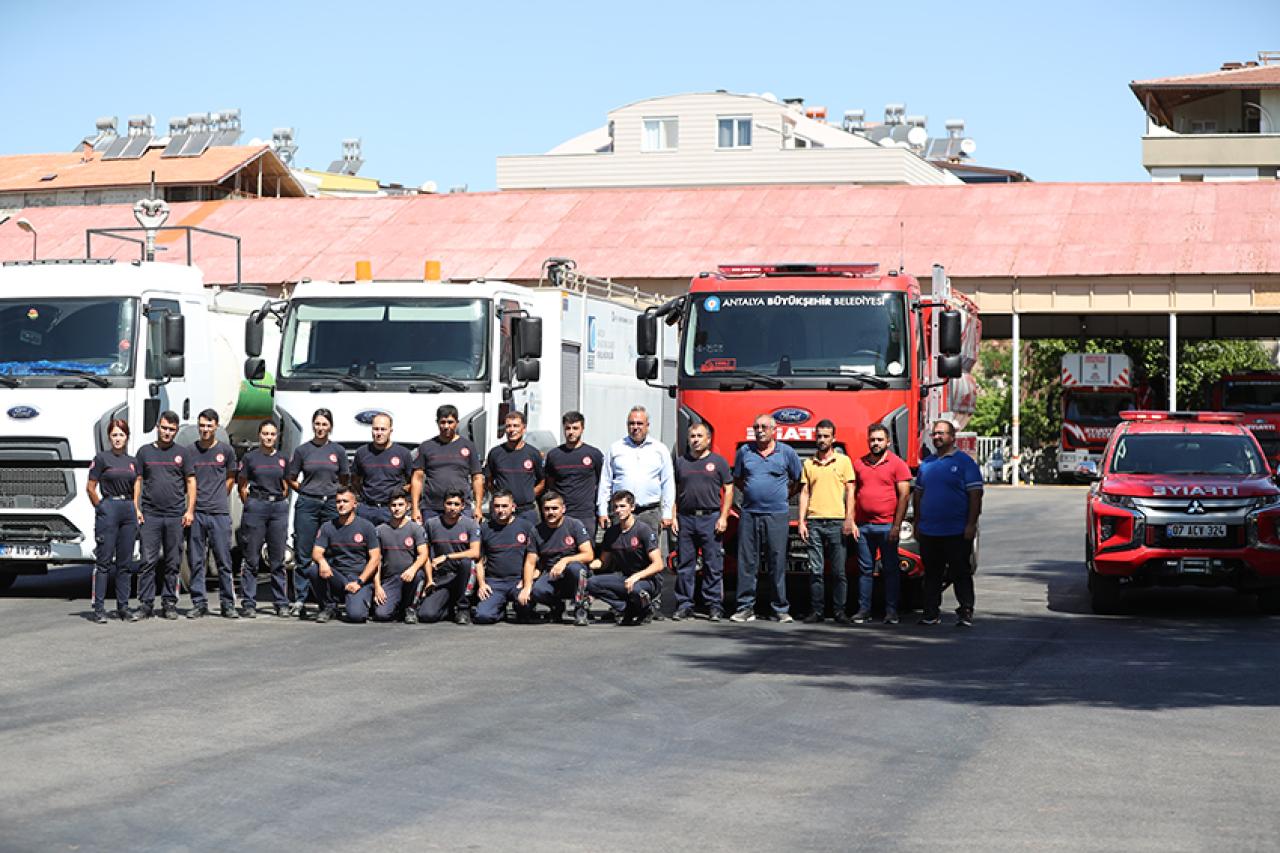 Antalya Büyükşehir’den Mersin’e itfaiye desteği