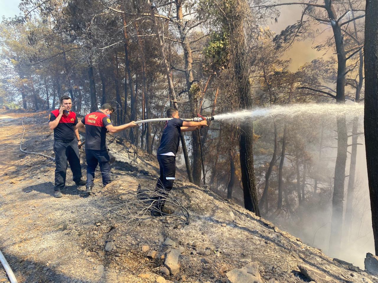 Muğla Büyükşehir Belediyesi Tüm Birimleriyle Yangın Bölgesinde Görev Aldı