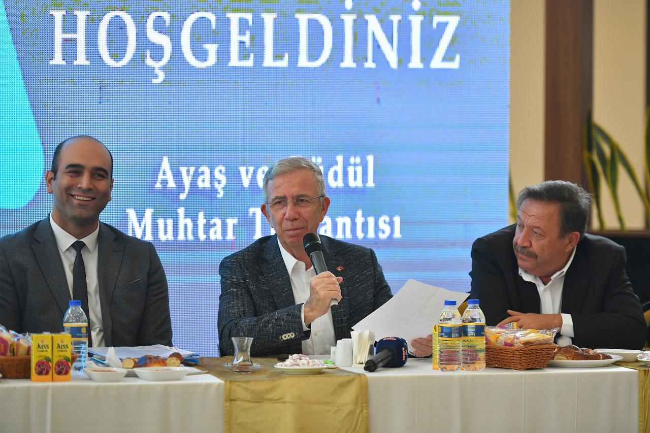 MANSUR YAVAŞ BAŞKENTLİ MUHTARLARI DİNLEMEYE DEVAM EDİYOR