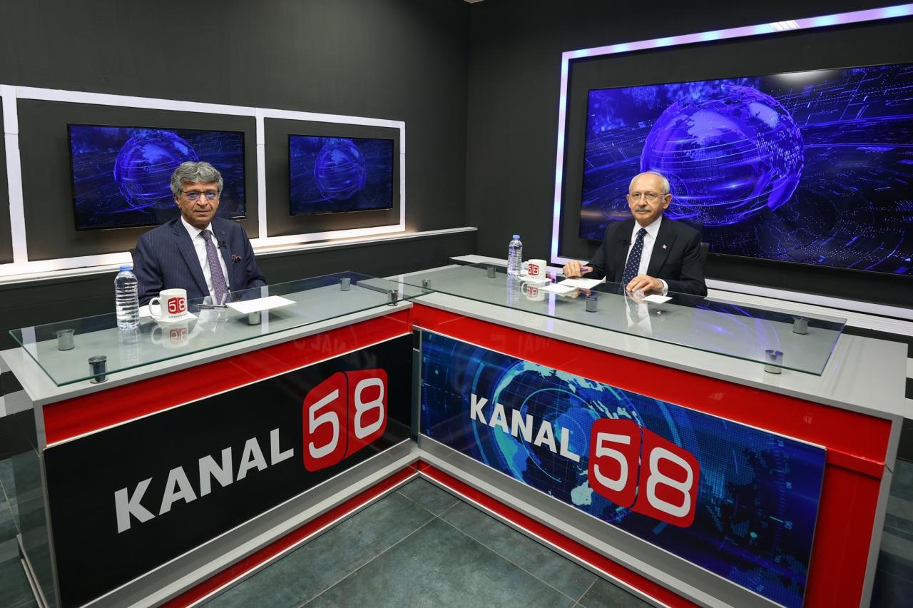 CHP Başkanı Kemal Kılıçdaroğlu, Kanal 58'de 