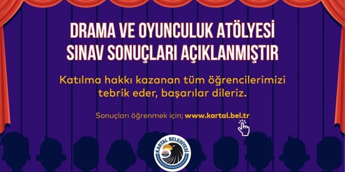 Kartal Belediye Tiyatrosu'nda Eğitim Alacak İsimler Açıklandı