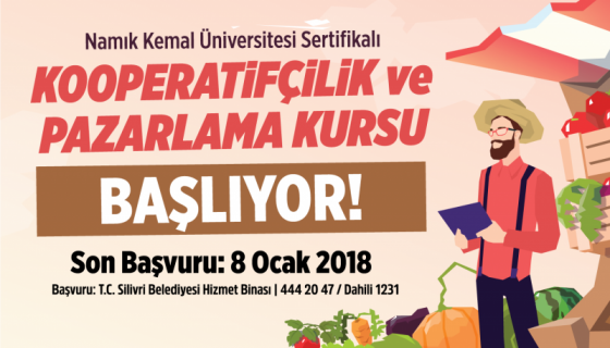 SERTİFİKALI KOOPERATİFÇİLİK VE PAZARLAMA KURSU BAŞLIYOR