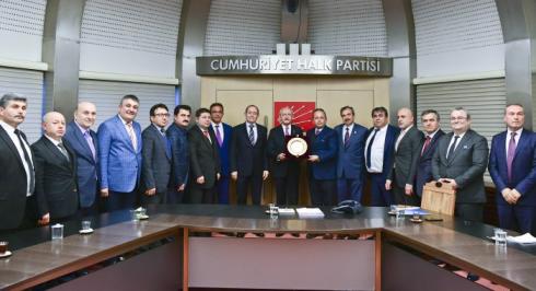 CHP GENEL BAŞKANI KEMAL KILIÇDAROĞLU, SAMKON HEYETİNİ KABUL ETTİ