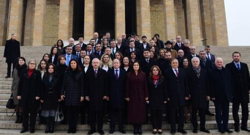 CHP GENEL BAŞKANI KEMAL KILIÇDAROĞLU, 36. OLAĞAN KURULTAY’DA SEÇİLEN YENİ PARTİ MECLİSİ VE YÜKSEK DİSİPLİN KURULU ÜYELERİYLE ANITKABIR’İ ZİYARET ETTİ