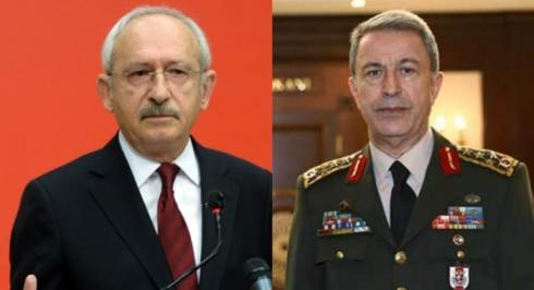 CHP GENEL BAŞKANI KEMAL KILIÇDAROĞLU’NDAN GENELKURMAY BAŞKANI ORGENERAL HULUSİ AKAR’A TAZİYE TELEFONU