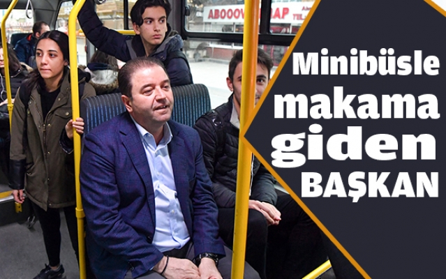 Minibüsle makama giden başkan