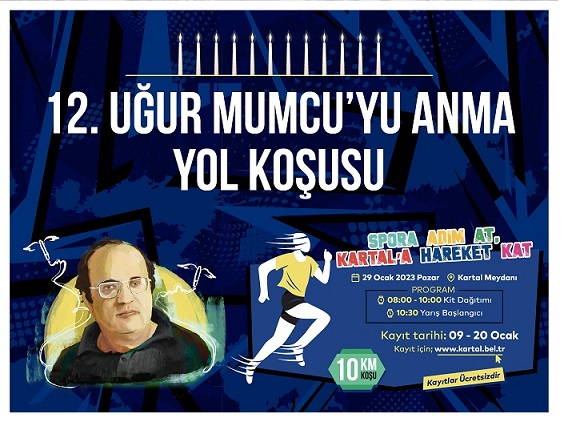 12. Uğur Mumcu'yu Anma Yol Koşusu Kartal'da Yapılacak