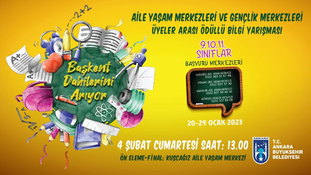 ANKARALI GENÇLER BİLGİLERİNİ YARIŞTIRACAK